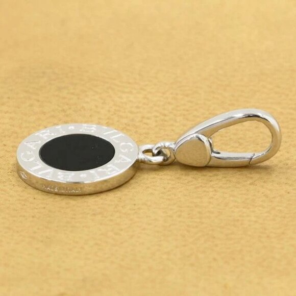 BVLGARI Tondo Sun Charm Pendant Top Charm 18k White Gold Auth #07060 - Picture 3 of 5